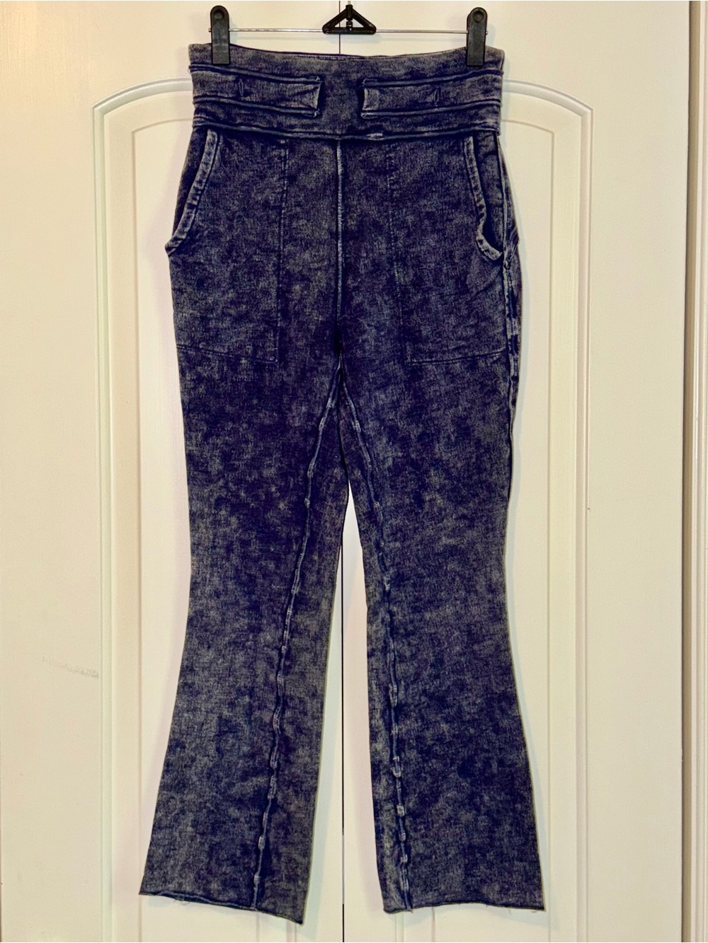 FP Movement High Waisted Sideline Crop Sweatpants Acid Wash**missing drawstring